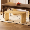 35" Solid Wood Bench Nature for Entryway, Living Room, Kitchen
