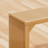 35" Solid Wood Bench Nature for Entryway, Living Room, Kitchen