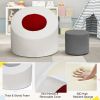 Kid's Round Sponge Chair,Soft 28D Sponge Core,Skin-Friendly Dutch Velvet Fabric