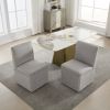 COOLMORE 360 Degree Swivel Upholstered Dining Chairs Set of 2 Swivel Dining Room Chairs Kitchen Chairs Casters & Storage Comfy Modern Rolling Chair fo