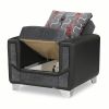 PrimeNest PulseCraft Modern Collection Upholstered Convertible Armchair with Storage