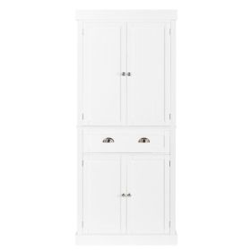 FCH Single Drawer Double Door Storage Cabinet White