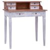 Writing Desk with Drawers 35.4"x19.7"x40.2" Solid Mahogany Wood