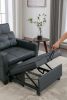 Futon Chair Bed Convertible Chair 3-in-1 Pull Out Sleeper Chair Beds with USB Ports, Wear-resistant and Anti-scratch