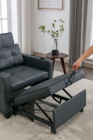 Futon Chair Bed Convertible Chair 3-in-1 Pull Out Sleeper Chair Beds with USB Ports, Wear-resistant and Anti-scratch