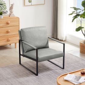 Lounge, living room, office or the reception area PVC leather accent arm chair with Extra thick padded backrest and seat cushion sofa chairs