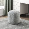 Cylindrical Pouf Chenille Fabric Upholstery Modern Ottoman, Footstool, Non-Slip Floor Pouf, Bean Bag Chair, 1pc Sitting Pouf