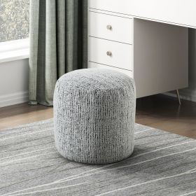 Cylindrical Pouf Chenille Fabric Upholstery Modern Ottoman, Footstool, Non-Slip Floor Pouf, Bean Bag Chair, 1pc Sitting Pouf