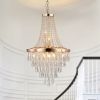 (Same as W1340102274/L5004) Gold Crystal Chandeliers,Large Contemporary Luxury Ceiling Lighting for Living Room Dining Room Bedroom Hallway (Bulbs Not