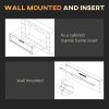 HOMCOM 50" Electric Fireplace Recessed and Wall Mounted with Remote Control, 1500W Fireplace Heater with 8H Timer