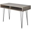 Desk with 2 Compartments Gray
