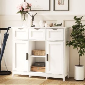 Storage Cabinets,Wooden Floor Cabinet,with Drawers and Shelves Storage Cabinets,Accent Cabinet for Living Room,Bedroom,Bathroom Furniture Home Decor(W