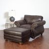 Leinster Faux Leather Upholstered Nailhead Ottoman