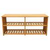 Oceanstar 10-Pair Bamboo Entryway Storage Bench