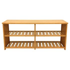 Oceanstar 10-Pair Bamboo Entryway Storage Bench