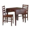 Hamilton 3-Pc Drop Leaf Dining Table with 2 Ladder Back Chairs