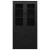 Office Cabinet Black 35.4"x15.7"x70.9" Steel