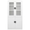 Office Cabinet White 35.4"x15.7"x70.9" Steel