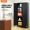 VEVOR Metal Storage Cabinet with Wheels, 75 in Locking Cabinet with 4 Adjustable Shelves & 2 Magnetic Doors, 200 lbs Capacity per Shelf