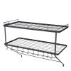 VEVOR Pot Rack Wall Mounted, 30 inch Pot and Pan Hanging Rack, Pot and Pan Hanger with 12 S Hooks, 55 lbs Loading Weight, Ideal for Pans, Utensils, Co