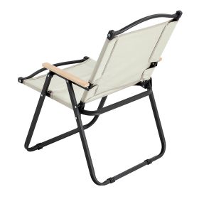 2-piece Folding Outdoor Chair for Indoor, Outdoor Camping, Picnics, Beach,Backyard, BBQ, Party, Patio, Beige