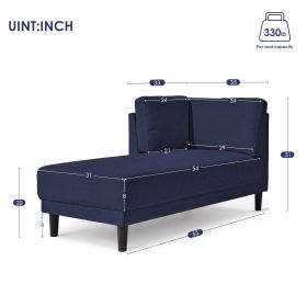 [New+Video]65" Mid-Century Modern Linen Fabric Corner Lounge Chair, Upholstered Indoor Chaise Lounge,Sleeper Sofa Bed