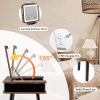 Vintage Foldable Makeup Vanity Table with Flip Top Mirror & 3-Color LED Lights