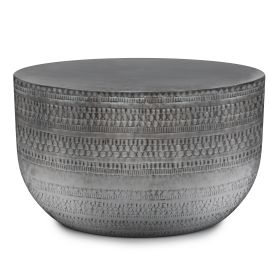 Johnsen - Metal Coffee Table - Antique Silver