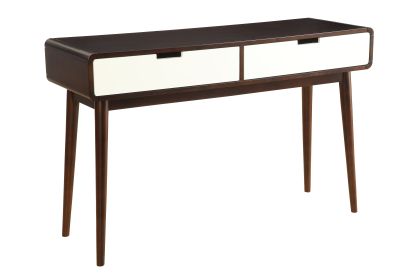 Christa White & Espresso Finish Sofa Table
