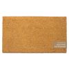 Welcome Doormats Natural Coco Coir Mats with Non Slip PVC Backing Indoor Outdoor Mats for Home & Office Floor Mats for Door Decor Patio Decor Plain En