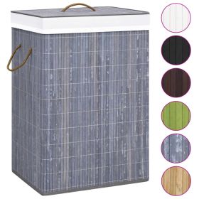 Bamboo Laundry Basket Gray
