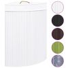 Bamboo Corner Laundry Basket White 15.9 gal