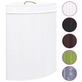 Bamboo Corner Laundry Basket White 15.9 gal