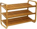 Oceanstar 3-Tier Bamboo Shoe Rack, Brown