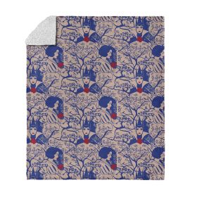 Disney Snow White Forest of Apples Silk Touch Sherpa Throw Blanket 50 x 60 inches
