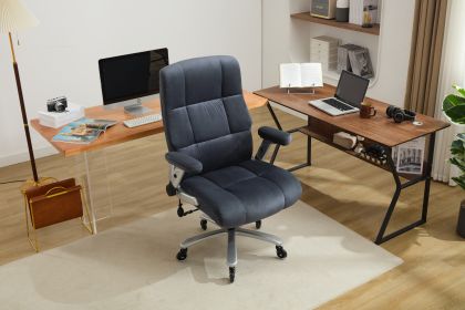 Big and Tall Office Chair 500lbs with Adjustable Lumbar Support, Fabric Executive Computer Chair with 2D Flip-up Armrests