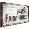 Canvas Wall Art for Farmhouse Wall Decor,Rustic Wall Art,Welcome To Our Farmhouse Sign Prints Painting Artwork Farm Themed Picture for Living Room Ent