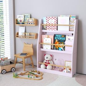 3 Tier Kids Book Shelf,Kids Book Rack, Helps Keep Bedrooms, Playrooms, and Classrooms Organized,Pink