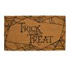 Decorative Halloween Welcome Mat Trick Treat 30x17 inch Natural Coco Coir Mats with Non Slip PVC Backing Indoor Outdoor Mats for Home & Office Floor M