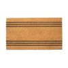 Welcome Doormats Natural Coco Coir Mats with Non Slip PVC Backing Beige Black 30x17 inch Indoor Outdoor Mats for Home & Office Floor Mats for Door Dec