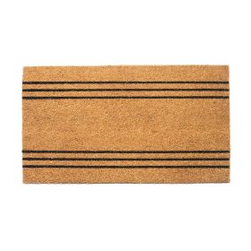 Welcome Doormats Natural Coco Coir Mats with Non Slip PVC Backing Beige Black 30x17 inch Indoor Outdoor Mats for Home & Office Floor Mats for Door Dec