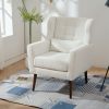 Modern Accent Chair,Teddy Fabric Living Room Chairs Comfy Reading Chair,Mid Century Accent Chair