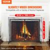 VEVOR Fireplace Screen 1 Panel with Door, Sturdy Iron Mesh Fireplace Screen, 39"(L) x31.6"(H) Spark Guard Cover, Simple Installation, Free Standing Fi