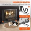 VEVOR Fireplace Screen 1 Panel with Door, Sturdy Iron Mesh Fireplace Screen, 39"(L) x31.6"(H) Spark Guard Cover, Simple Installation, Free Standing Fi