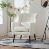Modern Accent Chair,Teddy Fabric Living Room Chairs Comfy Reading Chair,Mid Century Accent Chair
