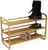 Oceanstar 3-Tier Bamboo Shoe Rack, Brown