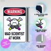Mad Scientist Wall Decor Science Poster 8x12 inch Mad Scientist At Work Warning Sign Science Gifts Mad Scientist Decor Chemistry Poster Wall Art Decor
