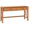 Desk with 2 Drawers 55.1"x15.7"x29.5" Teak Wood