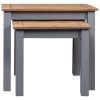 Nesting Tables 2 pcs Gray Solid Pine Wood Panama Range