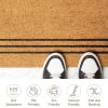 Welcome Doormats Natural Coco Coir Mats with Non Slip PVC Backing Beige Black 30x17 inch Indoor Outdoor Mats for Home & Office Floor Mats for Door Dec